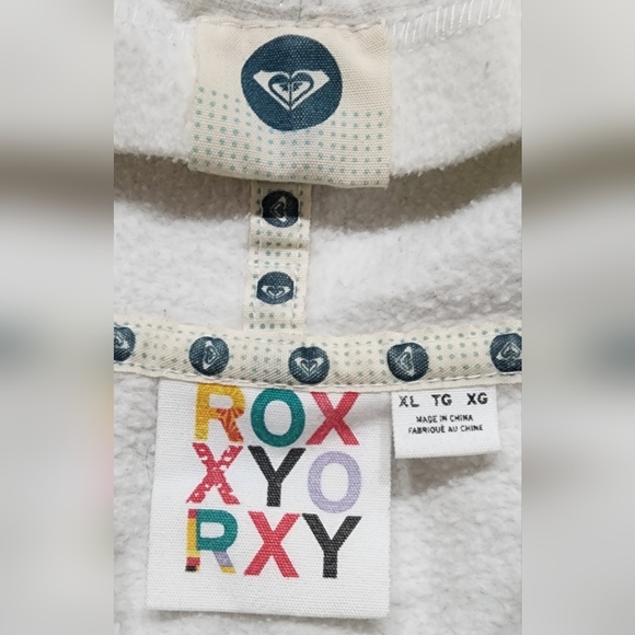 Vintage ROXY Full Zip Hoodie, Juniors Size XL/Womens Size XS/S - Picture 4 of 6